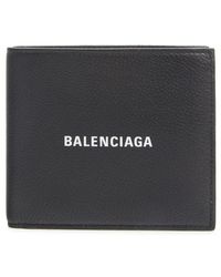 Balenciaga - Cash Logo Leather Wallet - Lyst