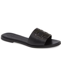 tory burch black slide sandals