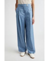 Eleventy - Wool, Silk & Linen Straight Leg Pants - Lyst