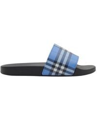 Burberry - Furley Check Slide Sandal - Lyst