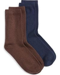 Nordstrom - Assorted 2-Pack Cashmere Blend Crew Socks - Lyst