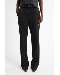 The Row - Diane Wool Crepe Straight Leg Pants - Lyst