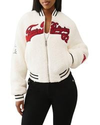 TRUE RELIGION - Varsity Chenille Bomber Jacket - Lyst