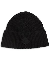 Moncler - Logo Patch Wool & Mohair Blend Beanie - Lyst