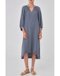 ocean + main - Gauze Dress With Pockets - Lyst