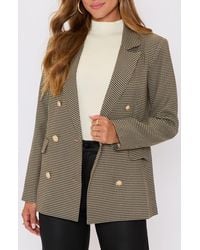 Vici Collection - Margaret Plaid Double Breasted Blazer - Lyst