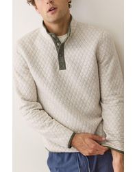 Marine Layer - Corbet Reversible Quilted Snap Placket Sweatshirt - Lyst