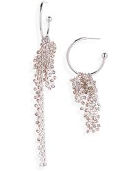 Justine Clenquet - Bonnie Mismatched Chain Drop Hoop Earrings - Lyst