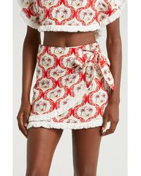 FARM Rio - Beach Cover-up Wrap Miniskirt - Lyst