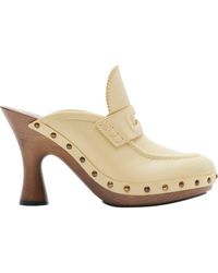 Burberry - Leather Potter Clogs - Lyst