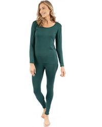 Leveret - Solid Thermal Pajama Set - Lyst