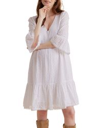 A Pea In The Pod - Cotton Eyelet Babydoll Maternity Dress - Lyst