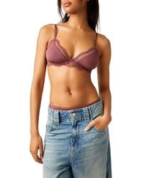 Free People - Intimately Fp Happier Than Ever Lace Trim Wireless Bra - Lyst