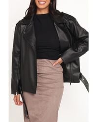Petal & Pup - Parsons Oversize Faux Leather Jacket - Lyst