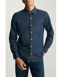 Mavi - Stretch Denim Button-Up Shirt - Lyst