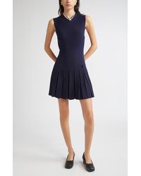 Sandy Liang - Millie Pleated Merino Wool Sweater Dress - Lyst