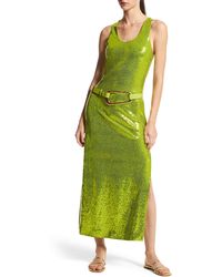Michael Kors - Split Paillette-embroidered Dress - Lyst
