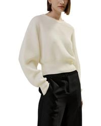 LILYSILK - Round Neck Drop-Shoulder Merino Wool Sweater - Lyst