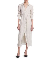Altuzarra - Agnes Crinkle Texture Long Sleeve Belted Shirtdress - Lyst