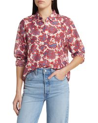 Xirena - Xírena Floral Beau Cotton & Silk Button-up Shirt - Lyst