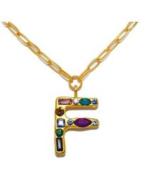 Sequin - Emilie Crystal Initial Pendant Necklace - Lyst