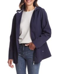 Gallery - Water Resistant Hooded Raincoat - Lyst