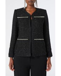 Marina Rinaldi - Fungo Metallic Tweed Jacket - Lyst