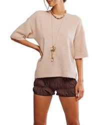 Free People - Margot Oversize Short Sleeve Sweater - Lyst