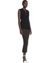 Lanvin - Jersey Top With A Plunging Neckline - Lyst