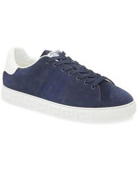 Versace - Greca Suede Low Top Sneaker - Lyst