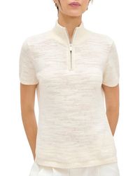 ALIGNE - Stevie Half Zip Linen & Organic Cotton Sweater - Lyst