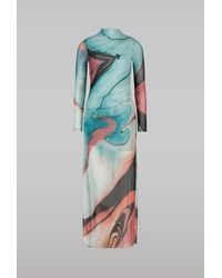 Saemdi - Lava Print Mesh Dress - Lyst