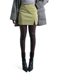 TOPSHOP - Faux Leather Miniskirt - Lyst