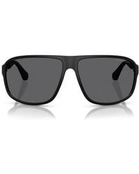 Emporio Armani - 64Mm Polarized Square Sunglasses - Lyst