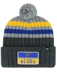 '47 - St. Louis Blues Stack Patch Cuffed Knit Hat With Pom - Lyst