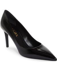 Prada - Saffiano Leather Pump - Lyst