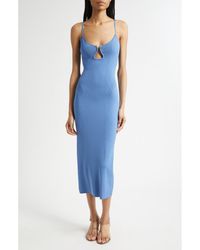 Ramy Brook - Sloan Sculpted U-Neck Rib Midi Dress - Lyst