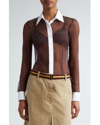Dries Van Noten - Claudio Contrast Silk & Cotton Button-up Shirt - Lyst