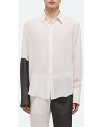Helmut Lang - Colorblocked Silk Button-up Shirt - Lyst