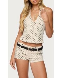 Edikted - Twyla Polka Dot Halter Top - Lyst