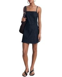 Mango - Denim Skort Romper - Lyst