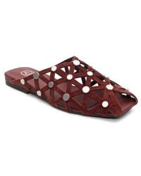 Ash - Bone Embellished Open Toe Mule - Lyst