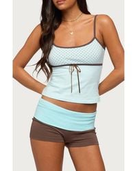 Edikted - Rhoda Contrast Polka Dot Stretch Cotton Camisole - Lyst