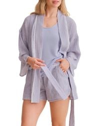 Fleur't - Coastal Travel Short Pajamas & Robe Set - Lyst