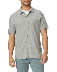 PAIGE - Brayden Knit Short Sleeve Button-up Shirt - Lyst