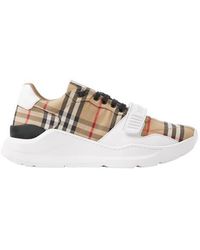 Burberry - New Regis Check Sneaker - Lyst