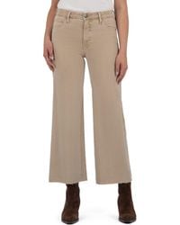 Kut From The Kloth - Meg Fab Ab Raw Hem High Waist Ankle Wide Leg Jeans - Lyst