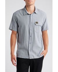 RVCA - Dayshift Stripe Ii Short Sleeve Button-Up Shirt - Lyst