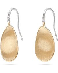 Marco Bicego - Lunaria 18k White Gold & Diamond Medium Drop Earrings - Lyst