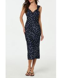 Astr - Lace Trim Satin Slipdress - Lyst
